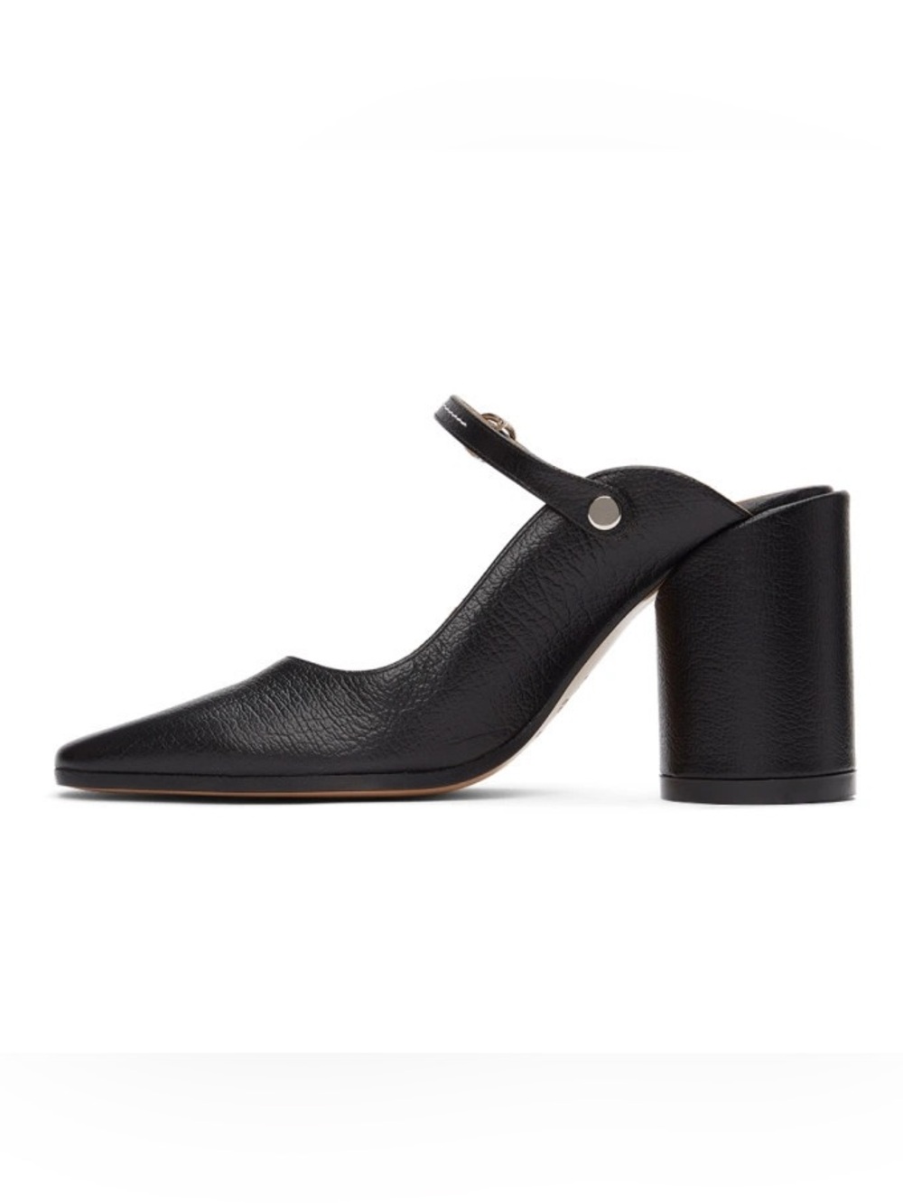 MM6 Maison Margiela Black Mary Jane Slip-On Heels